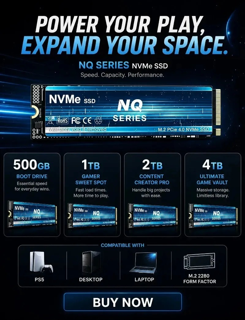 NQ SERIES NVME SSD 2TB/4TB NVM – M.2 Nvme 4Tb Pcie 4.0 Ssd recenzja i cena