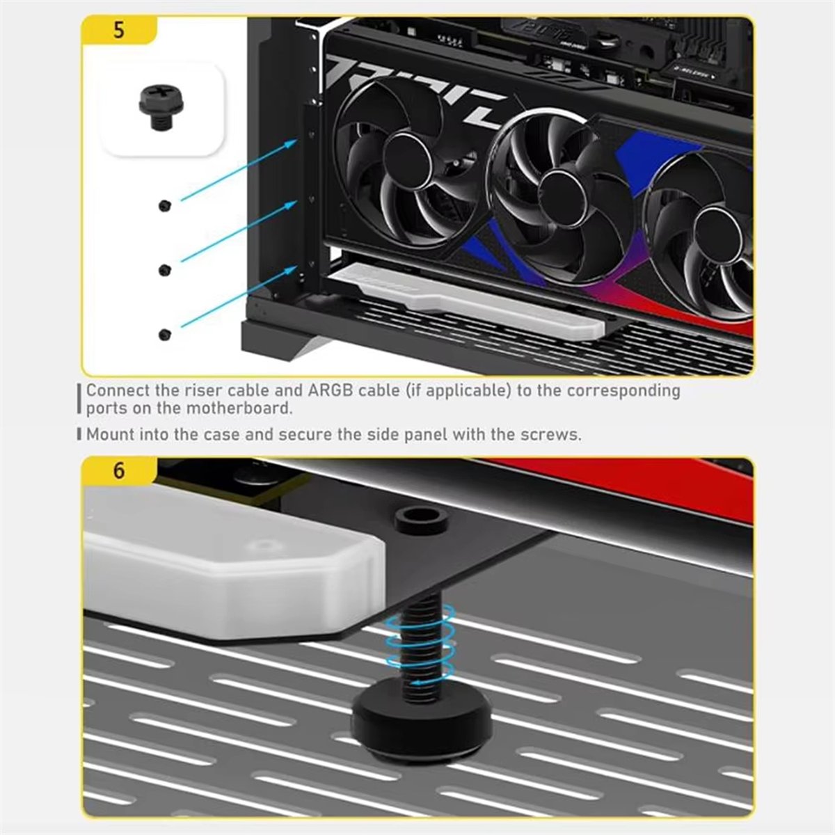 Pionowy uchwyt montażowy GPU A – Pcie 4.0 X16 Riser Cable 90 Degree recenzja i cena